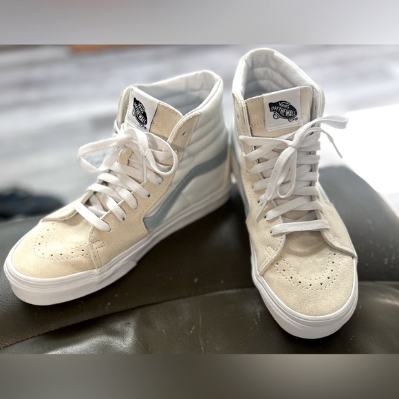 NWOB Vans SK8-Hi High-Top Sneakers 'White Blue' VN0A32QG9LY - Picture 5 of 13